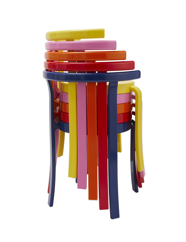 8000 series chair stack retro colours